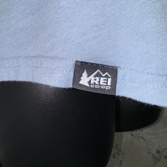 REI Co-op Floral Female Symbol Small Top Blue Raglan T-Shirt Feminist Tee Logo - Picture 5 of 6